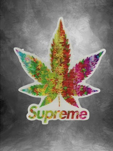 3D Стикер за кола Марихуана Supreme – Цветна лепенка - Image 2
