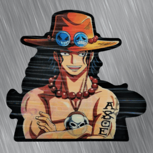 3D стикер за кола Portgas D. Ace One Piece водоустойчив тунинг