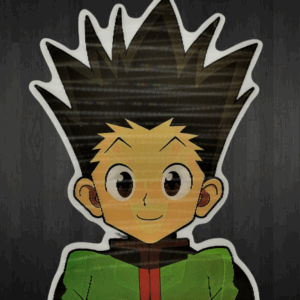 3D анимиран стикер Gon Freecss от анимето Hunter x Hunter.