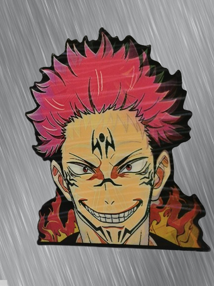 3D стикер за кола Сукуна за фенове на Jujutsu Kaisen - Image 3