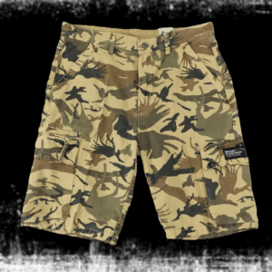 Мъжки къси карго панталони с камуфлажен десен в цвят khaki модел B2051