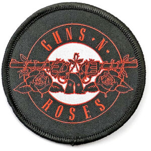 Кръгла нашивка Guns N' Roses с лого пистолети и рози за пришиване на дрехи