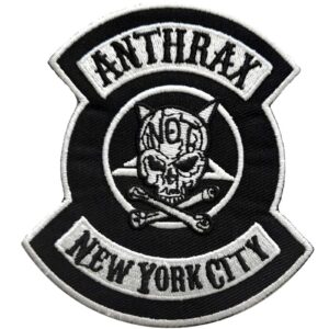 Оригинален текстилен пач на Anthrax New York City с бял кант.