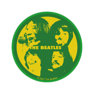 Кръгла нашивка The Beatles в зелено и жълто