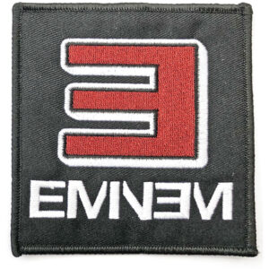 Оригинална нашивка на Eminem с червено обърнато Е и бял надпис