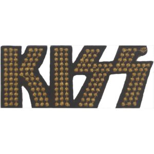 Бродирана нашивка KISS със златно лого на точки за рокерско яке.