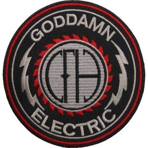 Голяма кръгла нашивка на Pantera с лого CFH и надпис Goddamn Electric