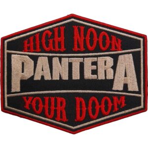Бродирана нашивка с логото на Pantera и надпис "High Noon Your Doom"