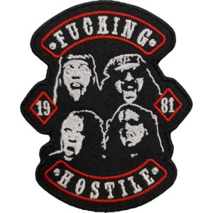 Оригинална метъл нашивка на Pantera с лицата на бандата и надпис Fucking Hostile