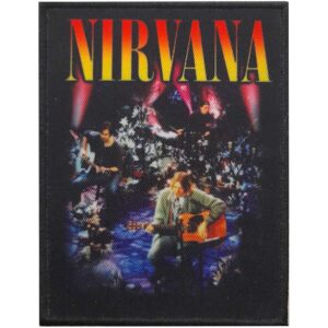 Оригинална метъл нашивка на Nirvana с принтирана снимка от MTV Unplugged