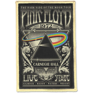 Бродирана ретро нашивка Pink Floyd Dark Side of the Moon с дизайн от концерта в Carnegie Hall през 1972 г.