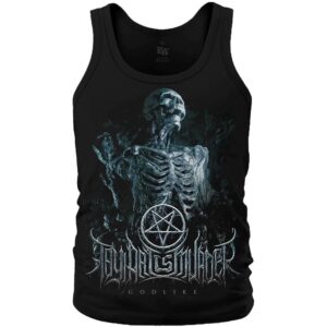 Мъжки потник Thy Art Is Murder Godlike със скелет и пентаграма