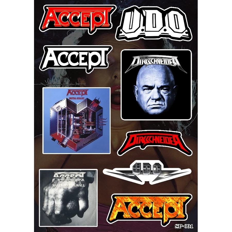 Комплект стикери за лаптоп Accept и U.D.O. с обложки на албуми