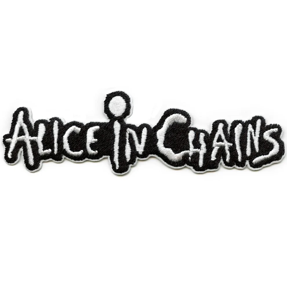 Бродирана нашивка Alice in Chains с класическо лого в черно и бяло.
