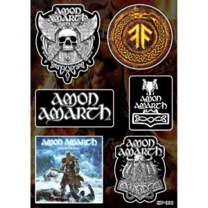 Комплект стикери за лаптоп Amon Amarth с викингски мотиви и руни