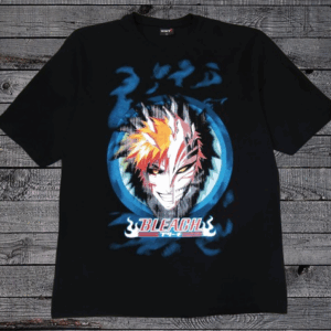 Черна аниме тениска Bleach с принт на Ichigo Kurosaki