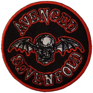 Кръгла бродирана нашивка Avenged Sevenfold с емблема Deathbat