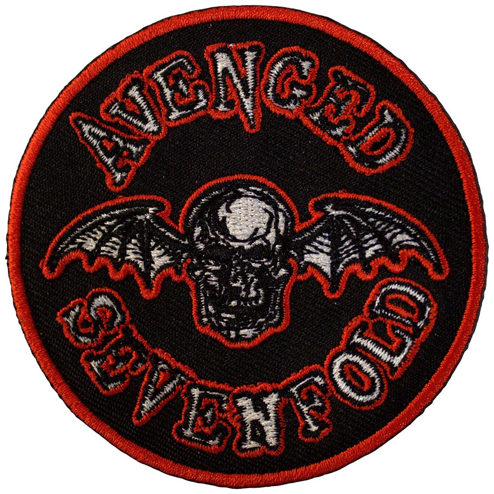 Кръгла бродирана нашивка Avenged Sevenfold с емблема Deathbat