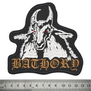 Бродерия Bathory Козел с бяла глава и червени очи
