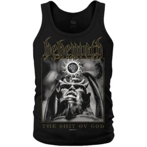 Мъжки потник от памук Behemoth In Absentia Dei черен с графика