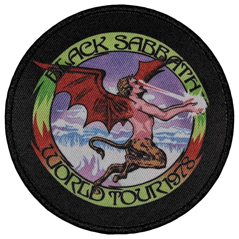 Принтирана нашивка Black Sabbath World Tour 1975 с фигура и лазери