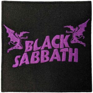 Нашивка на Black Sabbath с бродирано лилаво лого и демони