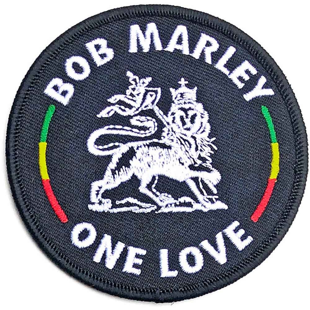 Бродирана нашивка Bob Marley One Love с Лъв на Юда и раста цветове