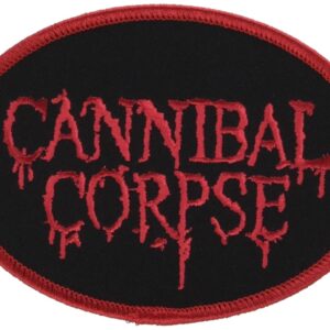 Овална нашивка Cannibal Corpse червено лого