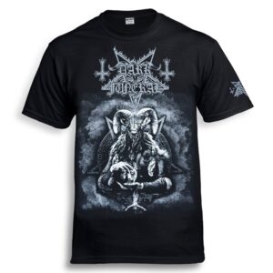 Черна метъл тениска Dark Funeral с лого, обърнати пентаграми и козел