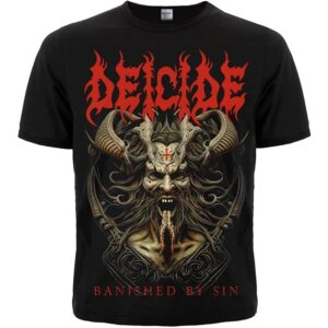 Метъл тениска Deicide Banished by Sin с червено лого