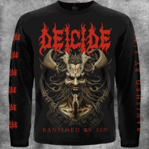 Мъжка черна блуза с дълъг ръкав Deicide Banished by Sin.