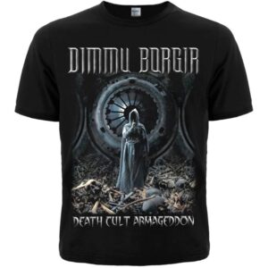 Черна Метъл тениска Dimmu Borgir - Death Cult Armageddon с фигура в роба и черепи