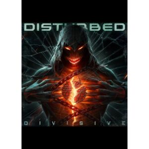 Плакат Disturbed Divisive обложка, демон, разкъсано сърце, вериги