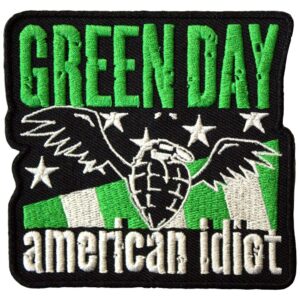Нашивка GREEN DAY "American Idiot" Сърце Граната с крила, бродирана