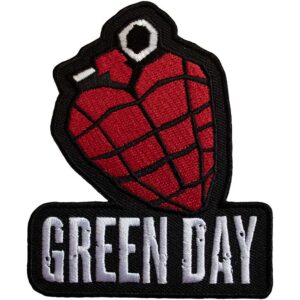 Бродирана нашивка Green Day Сърце Граната от албума American Idiot.