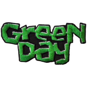 Бродирана нашивка с логото на групата Green Day в зелено и черно