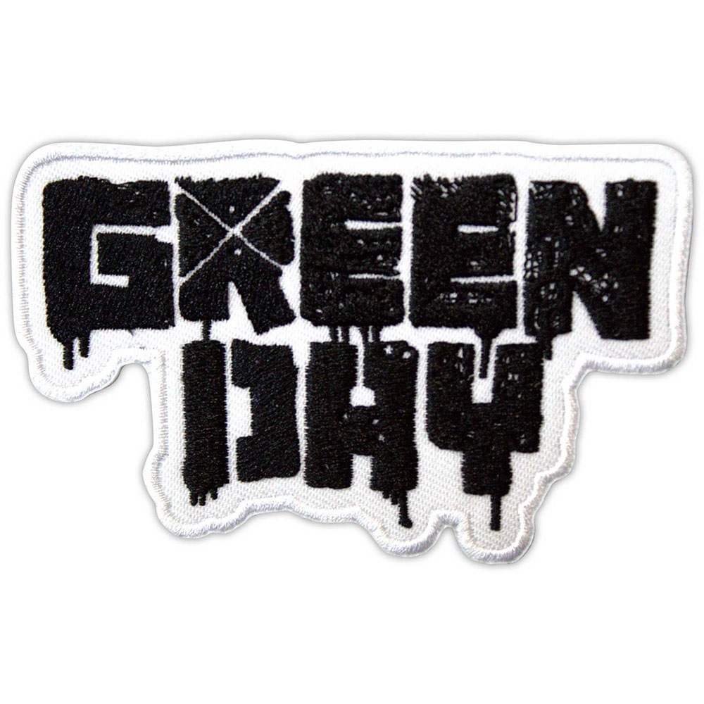 Нашивка Green Day с разлято черно лого за пънк рок фенове