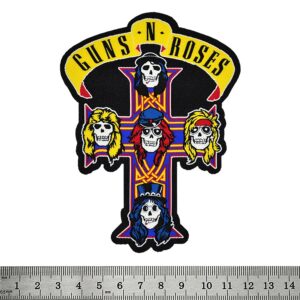 Нашивка Guns N Roses Crucifix бродирана с черепи