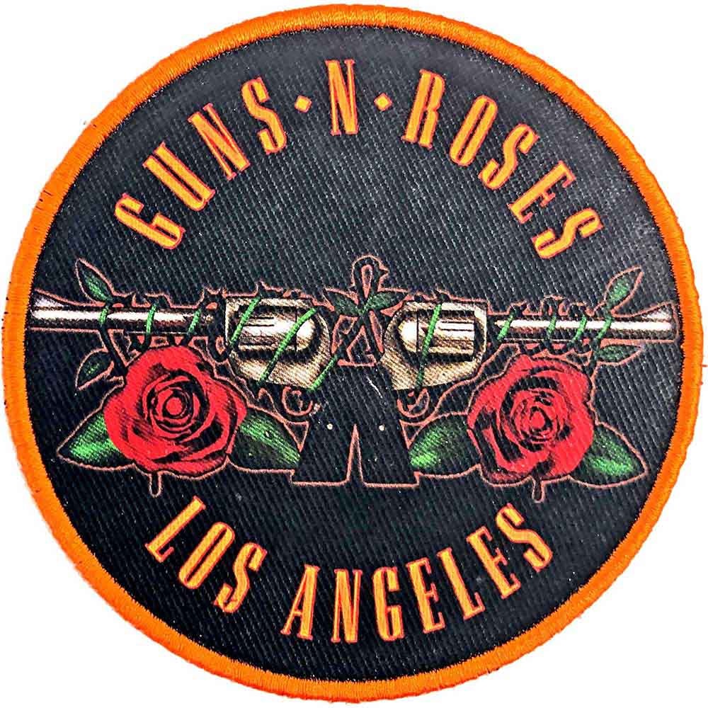 Кръгла нашивка на Guns N' Roses Los Angeles с револвери и рози