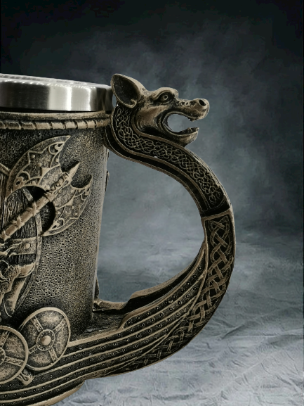 Рицарска халба за бира „Викингски драккар“ - Image 5