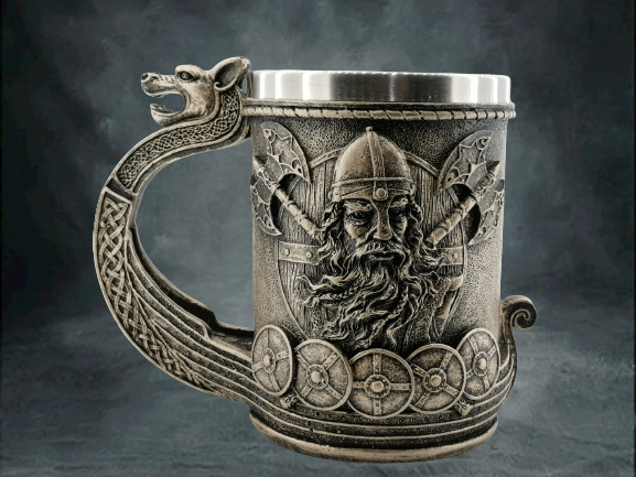 Рицарска халба за бира „Викингски драккар“ - Image 2