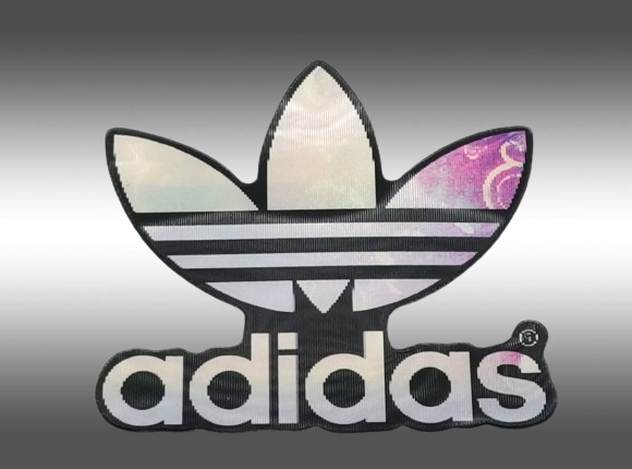 3D стикер за кола Adidas – Ефектен холограмен дизайн - Image 3
