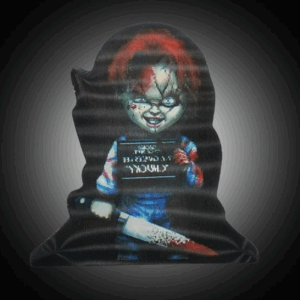 3D стикер за кола с Чъки Child's Play хорър дизайн - Hover Image