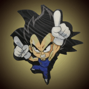 3D аниме стикер на Гоку Dragon Ball за мотор и телефон - Hover Image