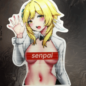 3D стикер за кола Lumine Waifu еротичен аниме дизайн за лаптоп Genshin Impact