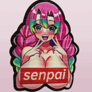 3D стикер за кола Mitsuri Waifu еротичен аниме дизайн за лаптоп Demon Slayer