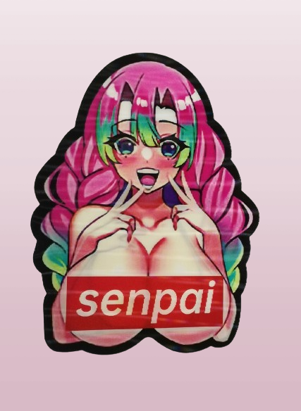 3D стикер за кола Mitsuri Waifu еротичен аниме дизайн за лаптоп Demon Slayer