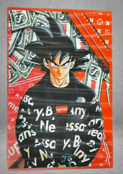 3D стикер за кола Dragon Ball Гоку Supreme Gucci дизайн за лаптоп