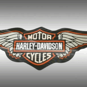 3D стикер за мотор Harley-Davidson Wings лого релефно за каска