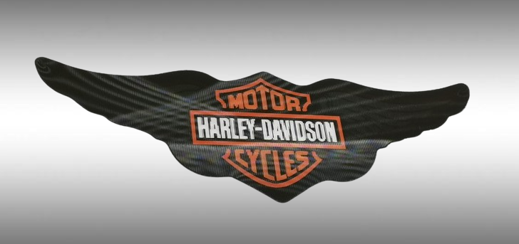 3D стикер за мотор Harley-Davidson – Wings Emblem - Image 2